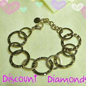 14K Gold Geometric Circle Bracelet on 925 Silver